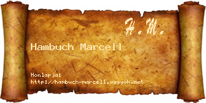 Hambuch Marcell névjegykártya